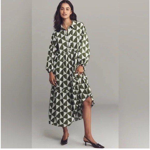 The Bettina Tiered Shirt Dress by Maeve - Picture 3 of 9